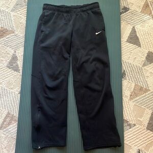 Nike Black Sweatpants with Elastic Waistband and Swoosh Logo